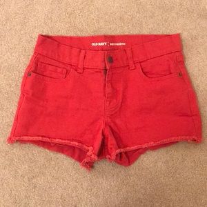 Old Navy Boyfriend Red Shorts